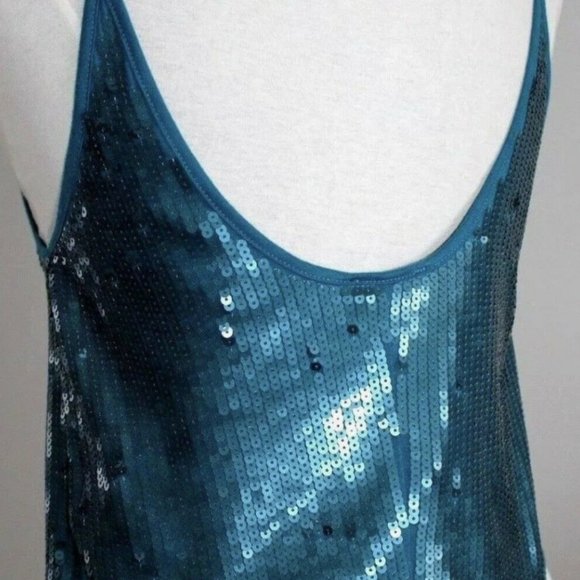 Express V-Neck Sequin Crop Tank Top XS - Picture 6 of 7